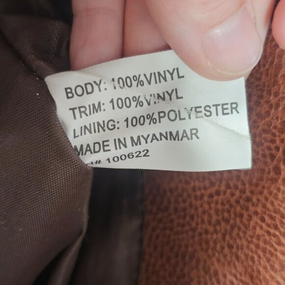 B.O.C Women's Olive & Brown Vinyl Shoulder Satchel Handbag Very Spacious Soft - Picture 6 of 15